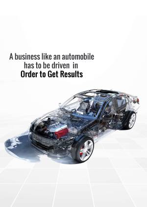 Business Growth & Automotive Analogy Banner For Instagram