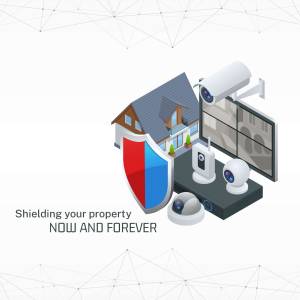 Home Security System Illustration Image For WhatsApp