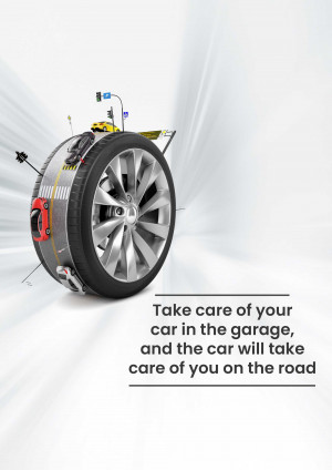 Car Tire Maintenance & Safety Branding Post For X