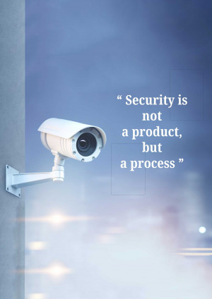 Security Camera With Quote Post For Snapchat