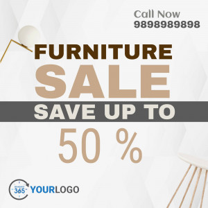 Furniture sale advertisement with discount offer