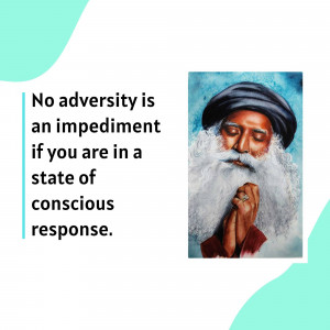 Sadhguru Quote - No Adversity Branding Post For Telegram