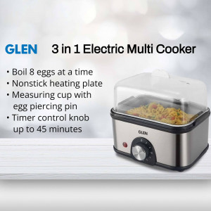 Glen 3-in-1 Electric Multi Cooker - Stainless Steel