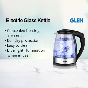 Glen Electric Glass Kettle with blue illumination
