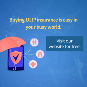 Image depicting the ease of buying ULIP insurance with a smartphone and protective icons.