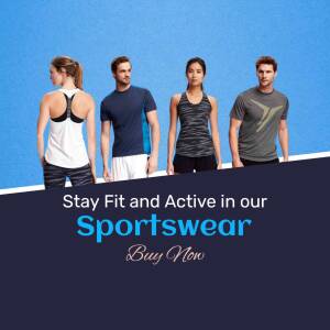 Sportswear Collection - Stay Fit And Active Promotional Banner For Telegram