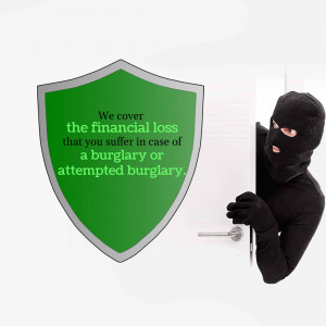 Burglary Insurance Protection Banner For WhatsApp