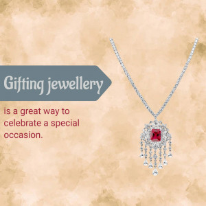 Elegant diamond and ruby necklace with a gift message