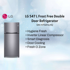 LG 547L Frost Free Double Door Refrigerator - GN-H702HLHQ