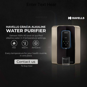 Havells Gracia Alkaline Water Purifier with 3 temperature settings