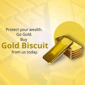 Invest In Gold Biscuits Post For WhatsApp