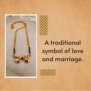 Close-up of a traditional gold anklet with black beads and bell charms.