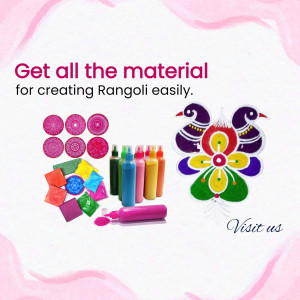 Rangoli Making Materials Graphic For Instagram