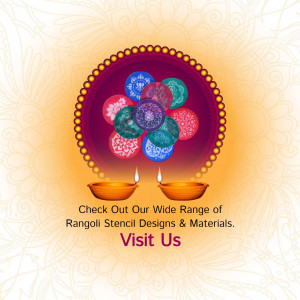 Diwali Rangoli Stencil Designs Branding Post For Facebook