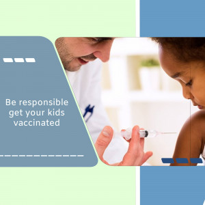 Doctor vaccinating a child, promoting responsible vaccination.