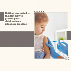 A healthcare worker administering a vaccine to a young child.