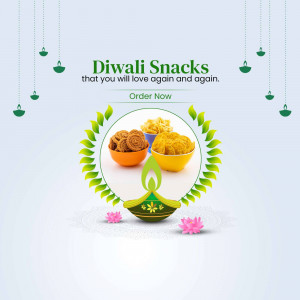 Diwali Snacks Promotion Marketing Image For X