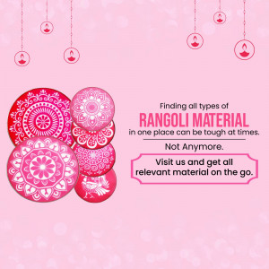 Rangoli Material Collection Flyer For X