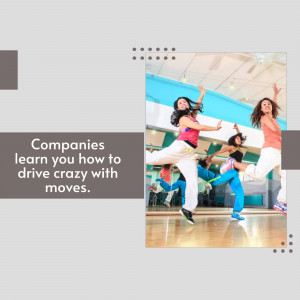 Group of people enthusiastically participating in a Zumba fitness class.