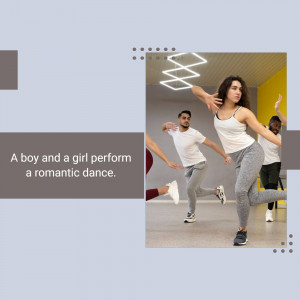 A boy and a girl performing a romantic dance in a modern studio.