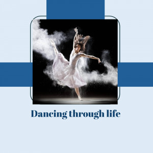 A ballerina dancing with white powder in the air
