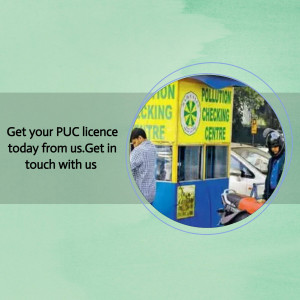PUC Licence And Pollution Check Centre Poster For LinkedIn