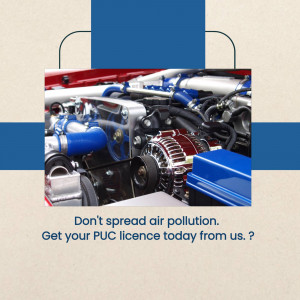 PUC Certificate & Vehicle Pollution Check Poster For Instagram