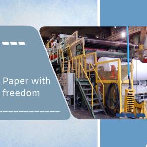Large paper making machine in a factory