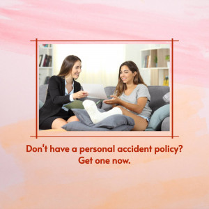 Woman consulting with an insurance agent after an accident