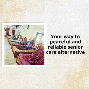A room with beds occupied by seniors, promoting peaceful and reliable care.