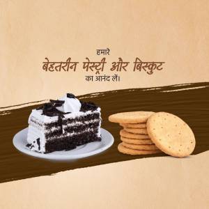 A slice of chocolate cake and a stack of biscuits on a plate.