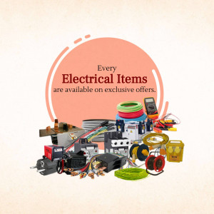 Assortment of electrical items on sale