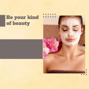 Woman with a facial mask and pink flowers