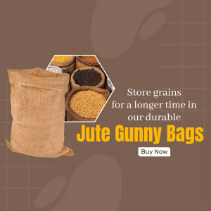 Image of a jute gunny bag filled with various grains, promoting long-term storage solutions.