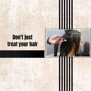Woman receiving a hair treatment at a salon