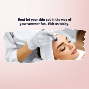 Woman receiving a facial treatment with a specialized tool.