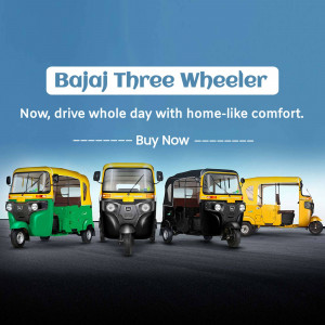 Bajaj Three Wheeler - Comfortable Ride Artwork For Pinterest