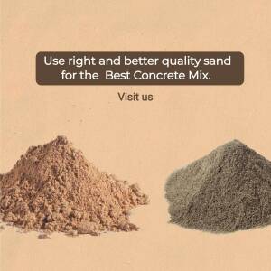 Image showing comparison of two types of sand for concrete mix.