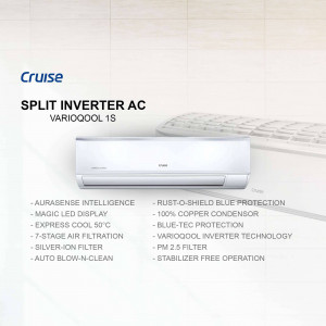 Cruise Split Inverter AC with features listed
