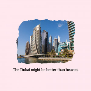 Dubai Marina skyline with modern buildings and waterfront