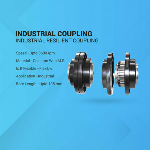 Image of an industrial coupling with specifications