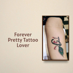 Forever Pretty Tattoo - Heart And Feather Design Template For Twitter