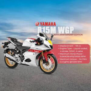 Yamaha R15M WGP 60th Anniversary Edition motorcycle