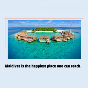 Aerial view of luxurious overwater bungalows in the Maldives