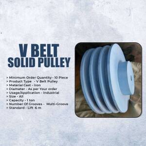 Image of a V Belt Solid Pulley with product specifications