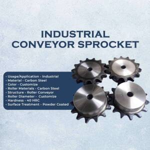 Image of industrial conveyor sprockets made of carbon steel