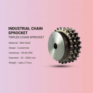 Silver industrial chain sprocket with product specifications