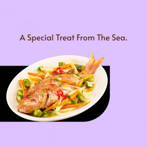 Spicy Fried Fish With Vegetables Flyer For X