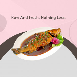 Steamed Fish With Ginger And Chili Creative Design For LinkedIn