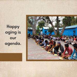 Happy Aging - Community Meal Service Social Media Post For Facebook